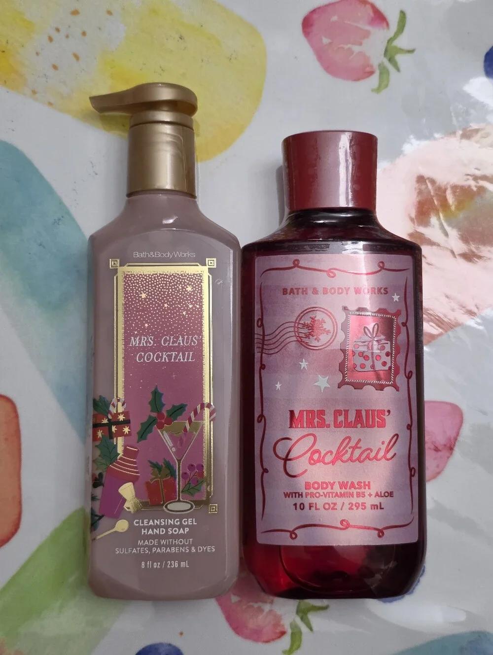 Bath & Body Works Mrs. Claus' Cocktail Hand Soap & Body Wash Set New RARE